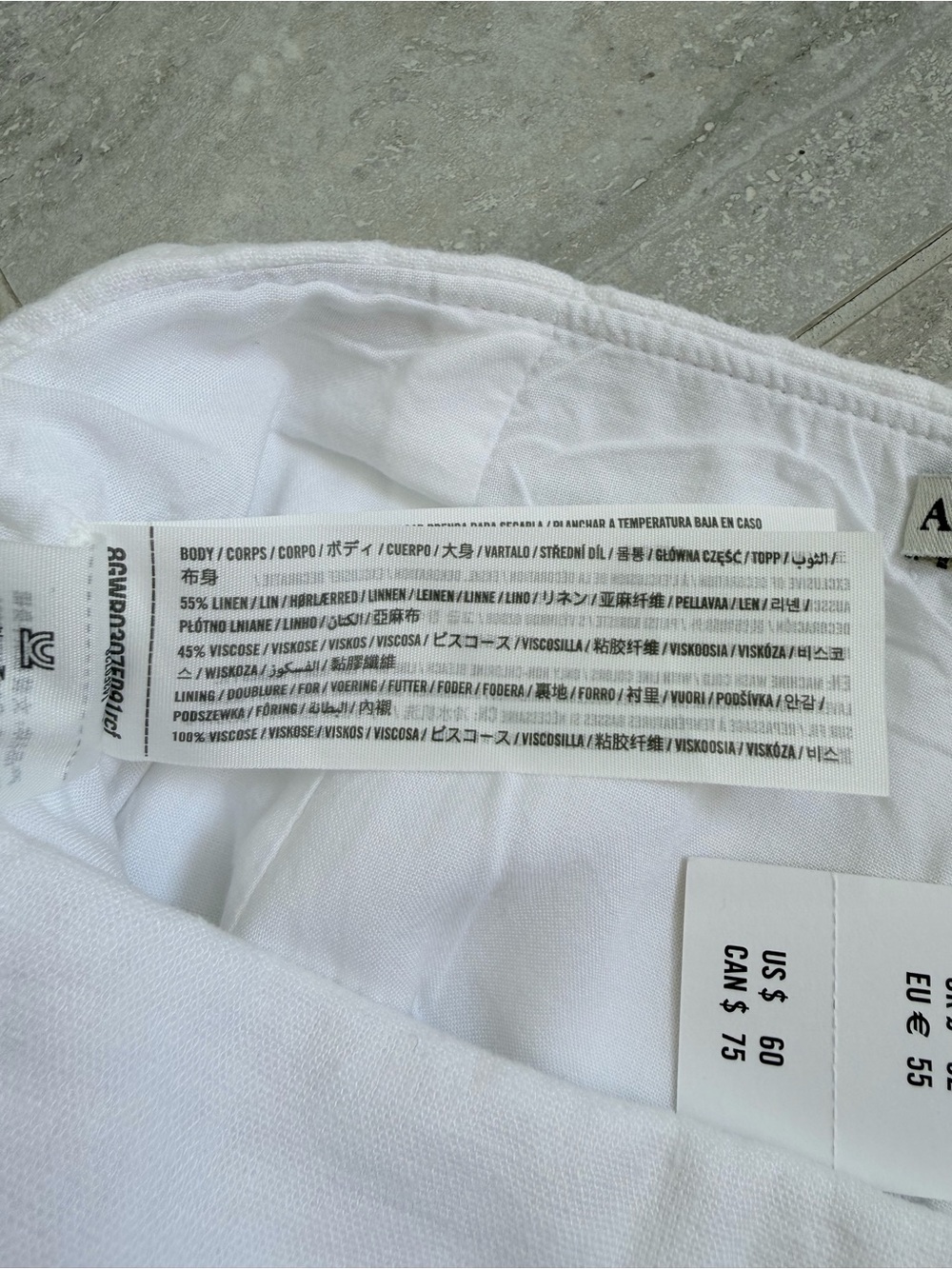 Abercrombie & Fitch White Linen Blend Skort Shorts Women’s Small NWT - Picture 8 of 10
